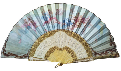 Antique Angels Hand Fan